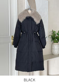 Ziel Fox Fur Collar String Duck Down Long Padding