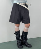 CLASSIC TWO-TUCK HALF SLACKS