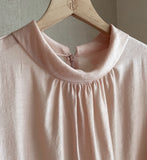 Grace Chiffon Shirring Short Sleeve Blouse