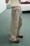HERRINGBONE CARGO PANTS