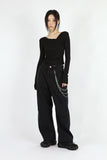 Wide ball leg denim