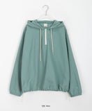 [BAONHAUS] Tempu nylon half-zip anorak hood