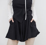 pesh string bolero + shirring sleeveless + shorts set