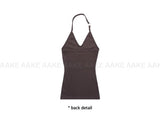 RING STRAP HALTER TOP