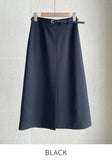Della Pintuck A-Line Long Skirt (Belt Set)