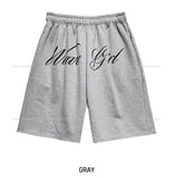Girls Front Lettering Bermuda Pants