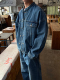 Vintage Non Collar Denim Jacket