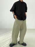 Layered Gosi nylon wide pants