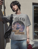 Perm Printing Crop Short Sleeve T-shirt