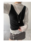 Yoru Mock Neck Strap Blouse