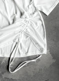 Draw Loose Fit One Shoulder Off Tee