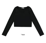 DEEP NECK CROP T