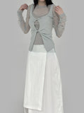 Mesh shirring round tee