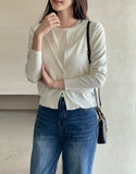 Marid Round Short Sleeve Knit Cardigan Set