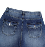 FLAP POCKET BRUSH DENIM