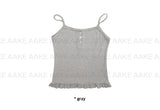 FRILL BUTTON SLEEVELESS