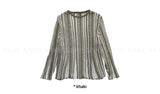 (WOOL) AURA SHEER STRIPE KNIT
