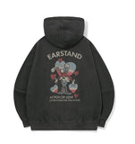 [2-WAY] Ear Stand Pigment Hood Zip-Up