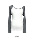 Soft Summer Raglan One-Shoulder Long Sleeve