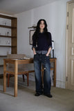 Modi Check Color Matching Three Quarter Collar Tee