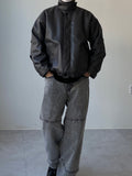 Winter High-Neck Leather Padding