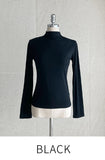 Tight Creamy Half-Neck Basic T-shirt