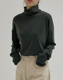 [unisex] Mochi Warmer Overfit Turtleneck T-shirt