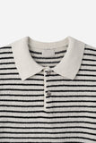 Terry Striped Collar Knit