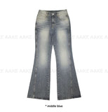 SIDE STUD FLARE DENIM