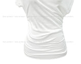 Drape Shirring Unbalance Off-Shoulder T-Shirt