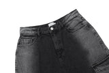 Theon Reverse Black Cargo Denim