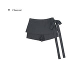 Micon Ribbon Strap Mini Skirt Pants