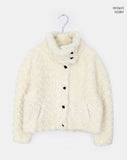 Elu Fluffy Button Jacket