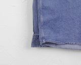 [UNISEX] Barket Vintage Oversized-fit Stitch Denim Long Sleeve Shirt