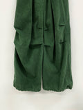 Green Corduroy Corduroy String Pants