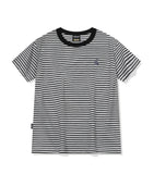 Falling Cat Stripe Crop Short Sleeve Tee