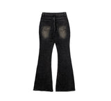 [Pelvic Pad] Pet Washing High Waist Denim Bootcut Pants