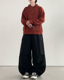 QYoung Rib Wide Cargo Pants