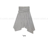 SHIRRING UNBALANCE SKIRT