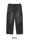 Beos Siwa Washing Banding Denim Pants