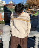 Nordic boucle pattern round knit