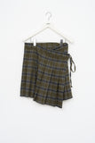 (W) Mitz Checked Pleats Skirt