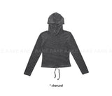 TERRY STRAP STRIPE HOODIE