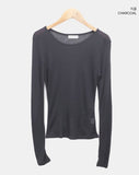 Tenon Tencel layered long-sleeved T-shirt