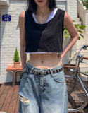 Philly cutting wide crop sleeveless