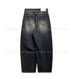 Tinted Washed String Balloon Denim Pants