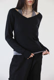 Halter layered T-shirt