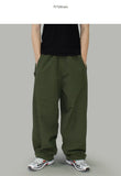 Snap button nylon pants