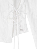 [mnem] Diamond Neck Corset Hoodie