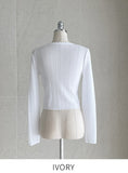 Aaron V-neck Punching Knit Cardigan